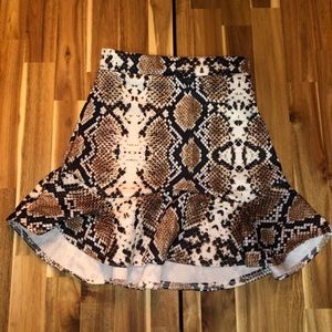 Fit and Flare Snakeskin Skirt